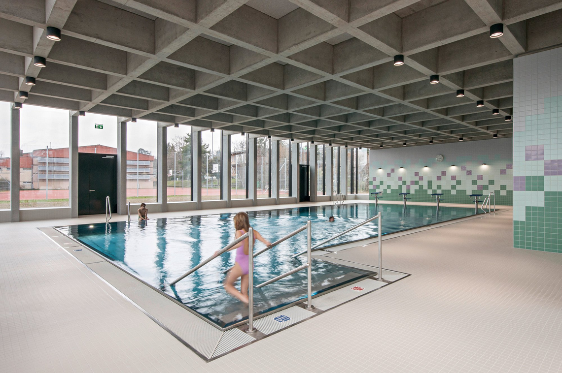 Hallenbad Allmendli, Innenansicht